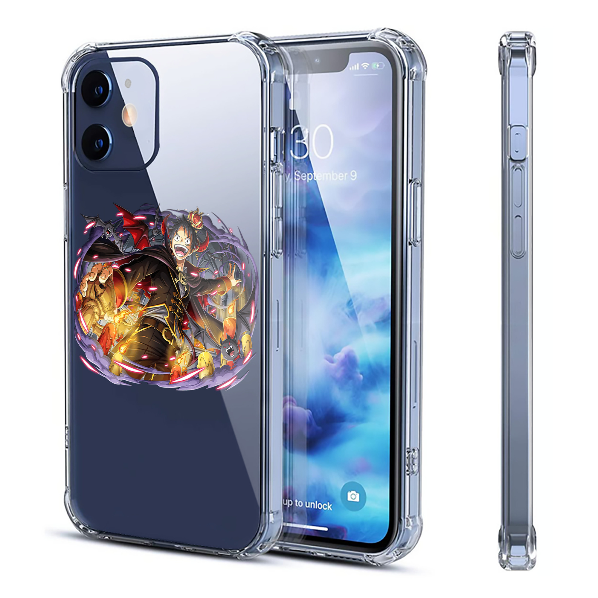 （画像用） ワンピース モンキー・D・ルフィ ONE PIECE Monkey D. Luffy 【iPhone 12シリーズ対応】透明スマホケース（クリアソフトケース）